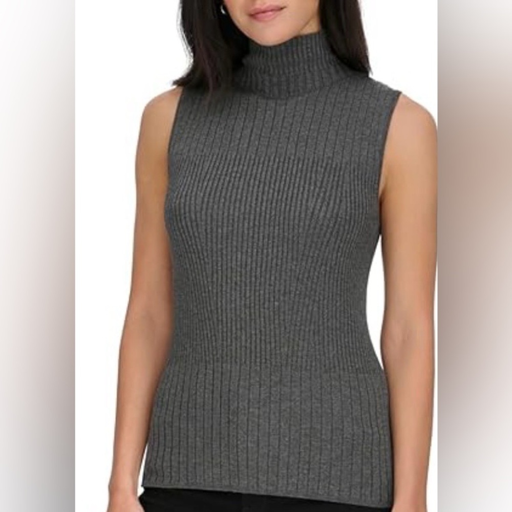 Calvin Klein Charcoal Ribbed Knitwear